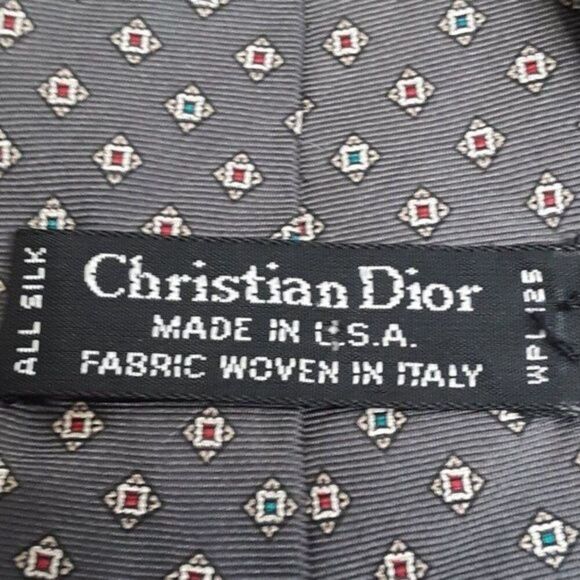 Vintage Christian Dior Men's Brown Silk Tie - Picture 5 of 10